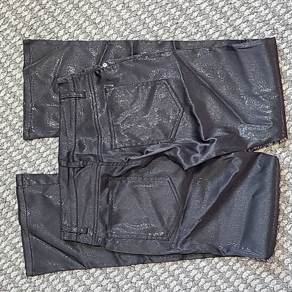Y2K MISEMEANOR‎ PANTS BLACK POLYESTER SPANDEX SIZE 5 - Picture 13 of 14
